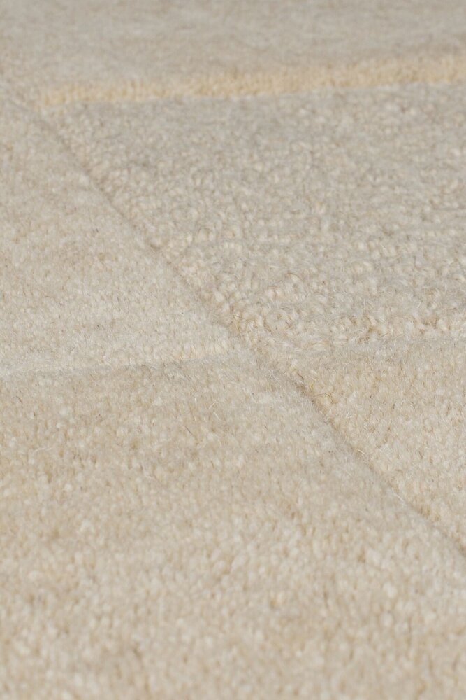 Teppich im Schachbrettmuster - Kurzflor - 100% Wolle Modern - Natur / Beige Teppich im Schachbrettmuster - Kurzflor - 100% Wolle Modern - Natur / Beige