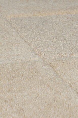 Teppich im Schachbrettmuster - Kurzflor - 100% Wolle Modern - Natur / Beige Teppich im Schachbrettmuster - Kurzflor - 100% Wolle Modern - Natur / Beige