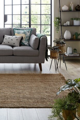 Jute-Boucle-Teppich - Kurzflor - 100% Jute - Modern - Kurzflor - Natur / Beige Jute-Boucle-Teppich - Kurzflor - 100% Jute - Modern - Kurzflor - Natur / Beige