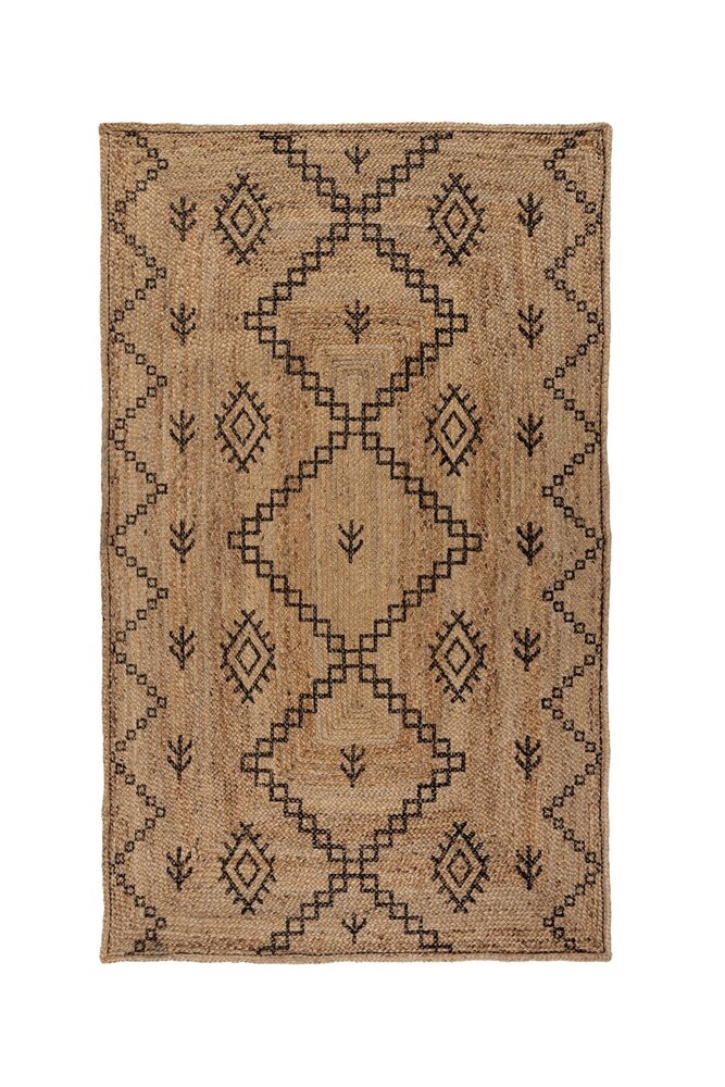 Teppich Rowen Gemustert - Kurzflor - Jute Modern - Natur / Beige / Schwarz Teppich Rowen Gemustert - Kurzflor - Jute Modern - Natur / Beige / Schwarz