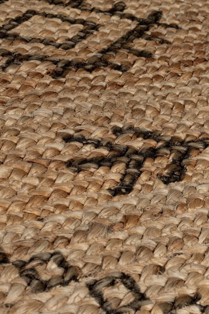Teppich Rowen Gemustert - Kurzflor - Jute Modern - Natur / Beige / Schwarz Teppich Rowen Gemustert - Kurzflor - Jute Modern - Natur / Beige / Schwarz