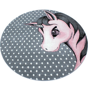 Kinderzimmer Einhorn Rosa Teppich - Rund Kinderzimmer Einhorn Rosa Teppich - Rund