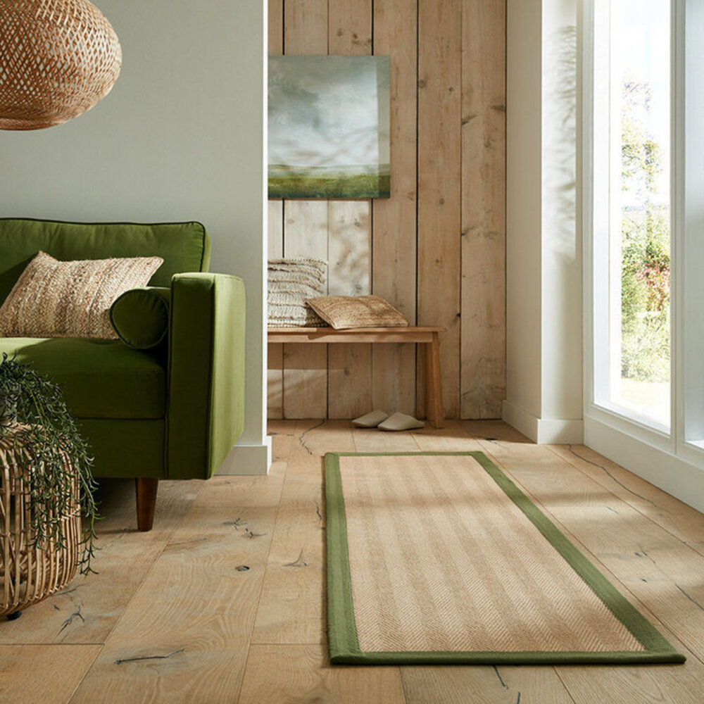 Läufer - Kira Modern Jute Natur/grün
