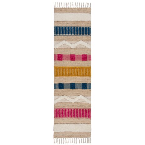 Läufer - Medina Modern Jute - Kurzflor - Natur / Multi 60X230 Cm Läufer - Medina Modern Jute - Kurzflor - Natur / Multi 60X230 Cm