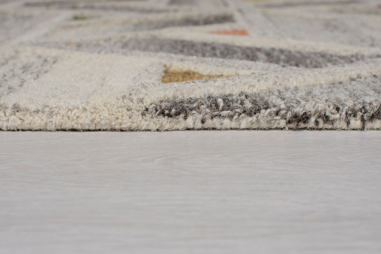 Läufer - River Modern Niedrigflor - 100% Wolle - Geo - Grau / Multi 60X230 Cm Läufer - River Modern Niedrigflor - 100% Wolle - Geo - Grau / Multi 60X230 Cm
