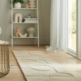 Modern Läufer aus Wolle - Gigi Natur / Beige Modern Läufer aus Wolle - Gigi Natur / Beige