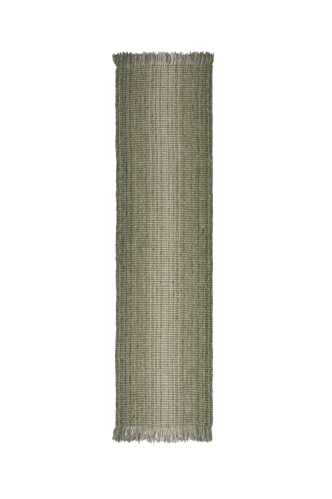 Läufer - Jute Ombre Modern Niedrigflor - Wollmischung - Handgewebt - Grün 60X230 Cm Läufer - Jute Ombre Modern Niedrigflor - Wollmischung - Handgewebt - Grün 60X230 Cm