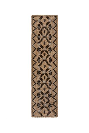 Läufer - Rowen Gemustert Modern Niedrigflor - Jute - Natur / Beige / Schwarz 60X230 Cm Läufer - Rowen Gemustert Modern Niedrigflor - Jute - Natur / Beige / Schwarz 60X230 Cm