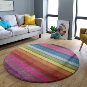 Rund Modern Teppich - Candy Multi Rund Modern Teppich - Candy Multi