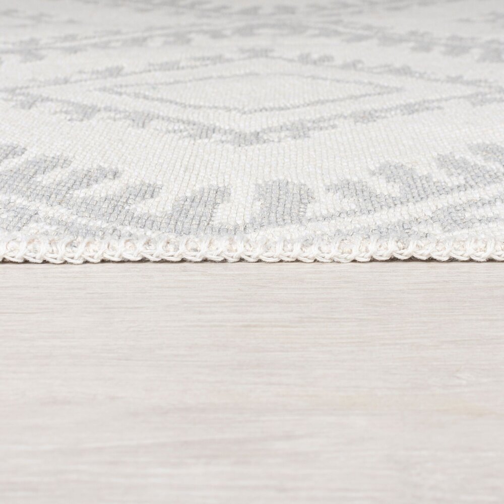 Geometrischer Teppich - Alix Recycled Grau Geometrischer Teppich - Alix Recycled Grau