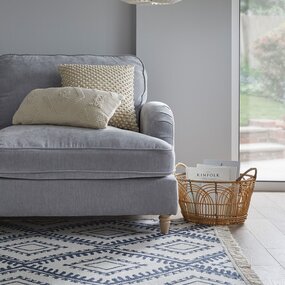 Geometrischer Teppich - Alix Recycled Blau