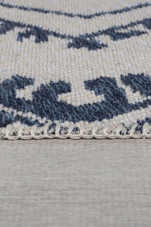 Geometrischer Teppich - Alix Recycled Blau Geometrischer Teppich - Alix Recycled Blau