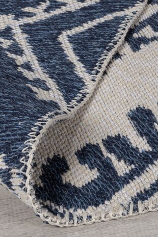 Geometrischer Teppich - Alix Recycled Blau Geometrischer Teppich - Alix Recycled Blau