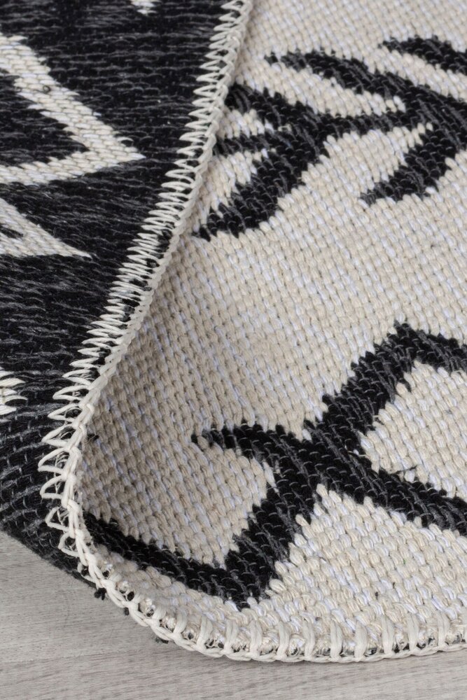 Geometrischer Teppich - Edie Recycled Schwarz/weiß Geometrischer Teppich - Edie Recycled Schwarz/weiß