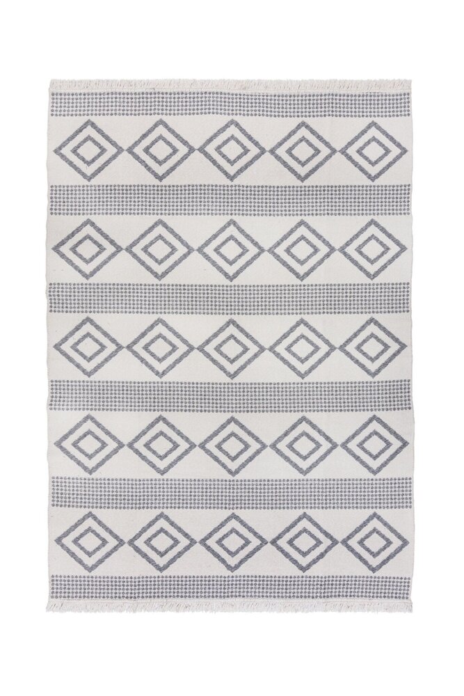 Geometrischer Teppich - Edie Recycled Grau Geometrischer Teppich - Edie Recycled Grau