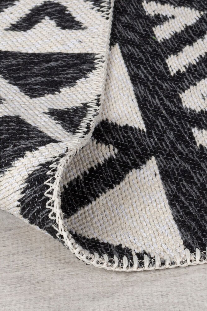 Geometrischer Teppich - Teo Recycled Schwarz/weiß Geometrischer Teppich - Teo Recycled Schwarz/weiß