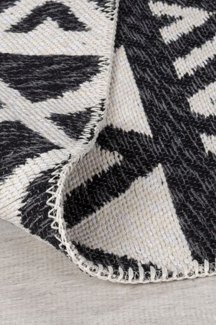 Geometrischer Teppich - Teo Recycled Schwarz/weiß Geometrischer Teppich - Teo Recycled Schwarz/weiß