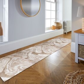 Modern Läufer - Marmoriertes Beige Modern Läufer - Marmoriertes Beige