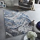 Modern Teppich - Marmoriertes Grau/marine Modern Teppich - Marmoriertes Grau/marine