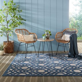 Modern Outdoor-Teppich - Oro Blau Modern Outdoor-Teppich - Oro Blau