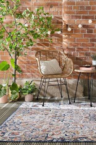 Vintage -Teppich In & Outdoor - Mabel Blau Vintage -Teppich In & Outdoor - Mabel Blau