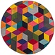 Rund bunter Teppich - Dynamic Multi Rund bunter Teppich - Dynamic Multi