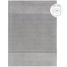 Waschbarer Teppich - Elton Grau Waschbarer Teppich - Elton Grau