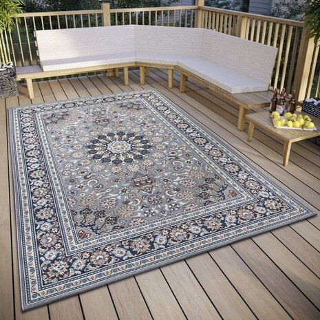 Klassischer Teppich In & Outdoor - Kadi Grau/blau Klassischer Teppich In & Outdoor - Kadi Grau/blau