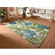 Teppich In & Outdoor - Tropical Leaves Grün/blau Teppich In & Outdoor - Tropical Leaves Grün/blau