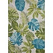 Teppich In & Outdoor - Tropical Leaves Grün/blau Teppich In & Outdoor - Tropical Leaves Grün/blau