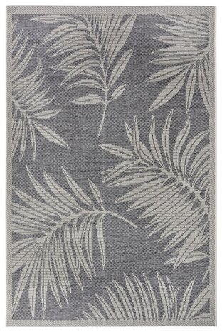 Outdoor-Teppich - Paru Leaves Grau/creme