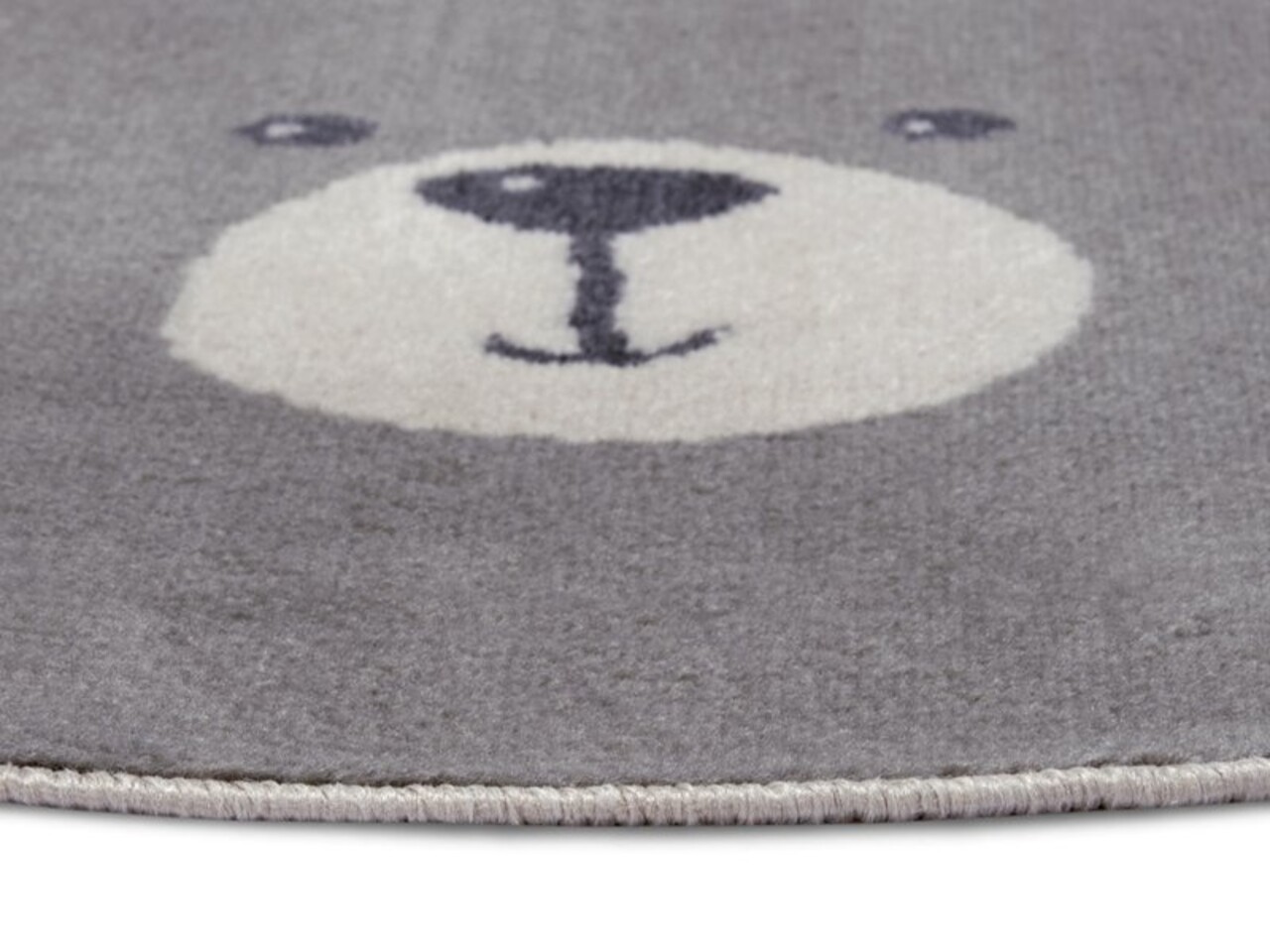 Rund Kinderteppich - Adventures Bear Creme/grau Rund Kinderteppich - Adventures Bear Creme/grau