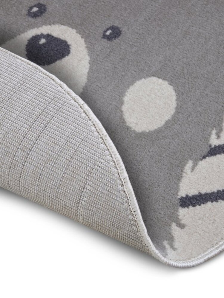 Rund Kinderteppich - Adventures Bear Creme/grau Rund Kinderteppich - Adventures Bear Creme/grau