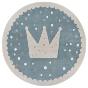 Kinderteppich - Adventures Crown Blau/creme Kinderteppich - Adventures Crown Blau/creme