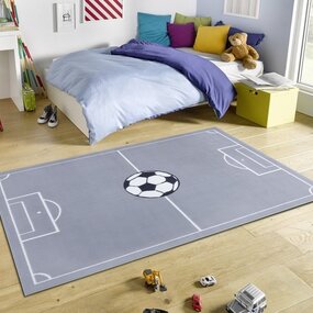 Kinderteppich - Football Field Grau Kinderteppich - Football Field Grau
