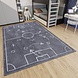 Kinderteppich - Adventures Football Field Grau Kinderteppich - Adventures Football Field Grau
