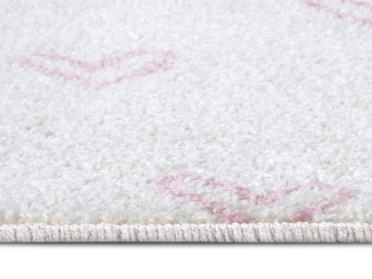 Kinderteppich - Adventures Hearts Creme/rosa