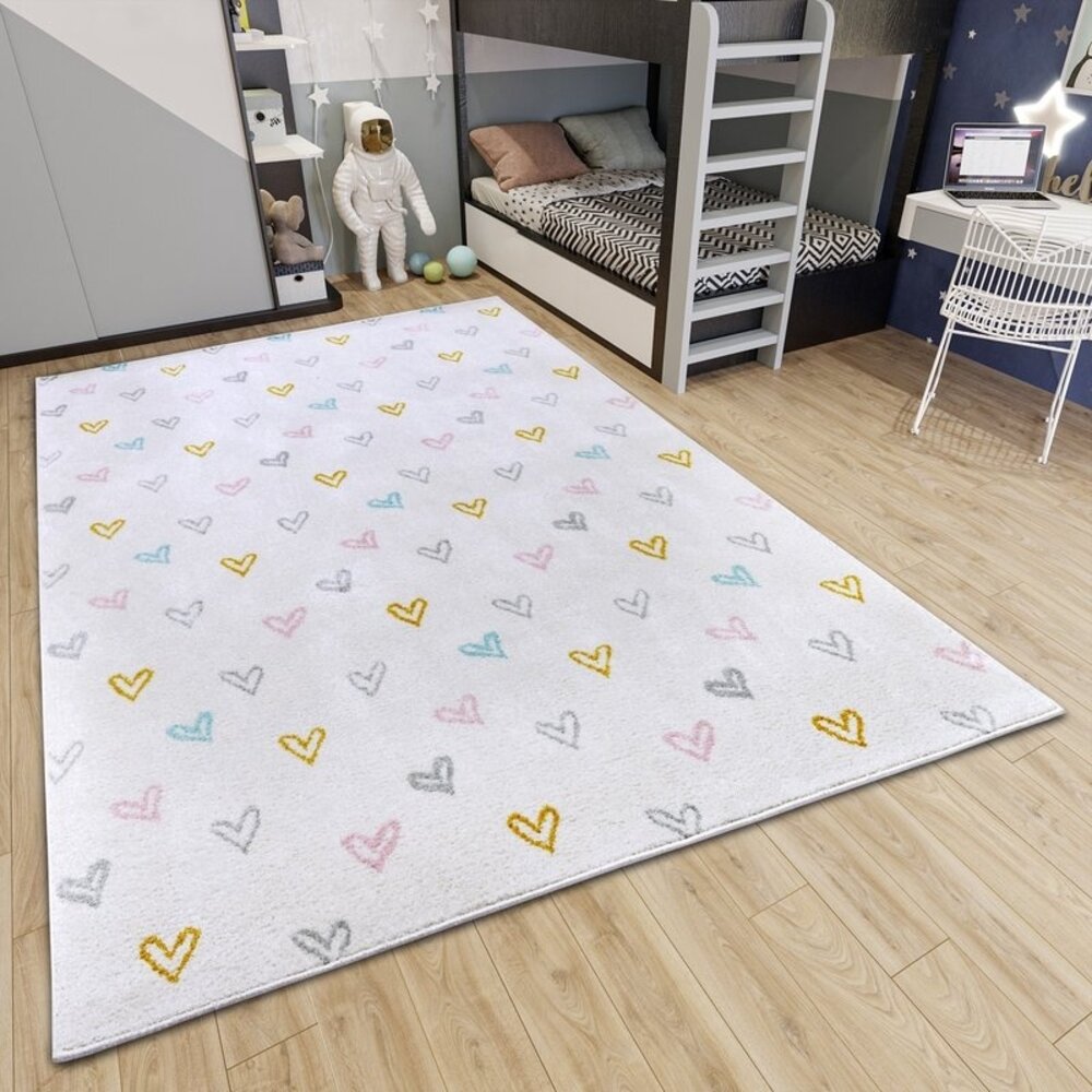 Kinderteppich - Adventures Hearts Creme/multi Kinderteppich - Adventures Hearts Creme/multi