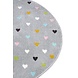 Rund Kinderteppich - Adventures Hearts Grau/multicolour Rund Kinderteppich - Adventures Hearts Grau/multicolour