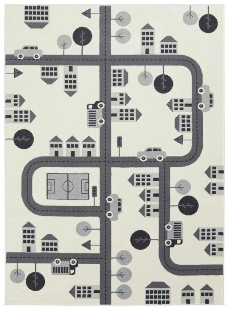 Kinderteppich - Adventures City Design Creme/grau Kinderteppich - Adventures City Design Creme/grau