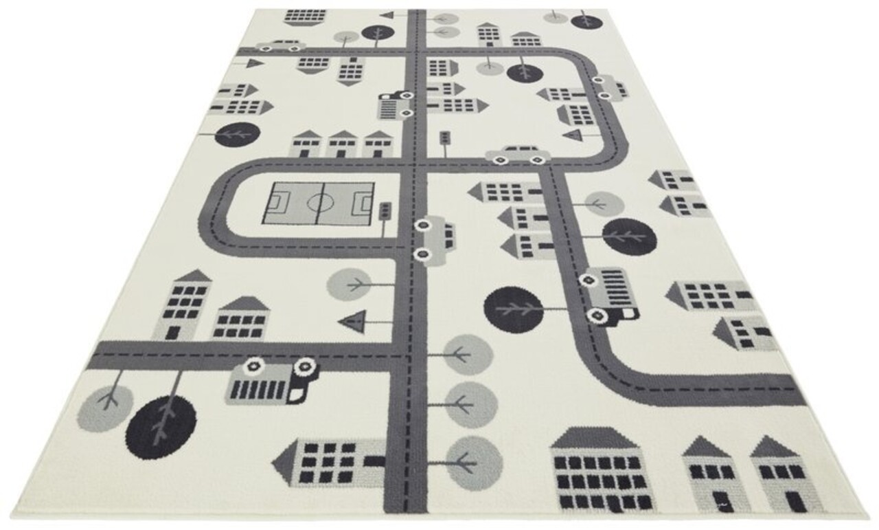 Kinderteppich - Adventures City Design Creme/grau Kinderteppich - Adventures City Design Creme/grau