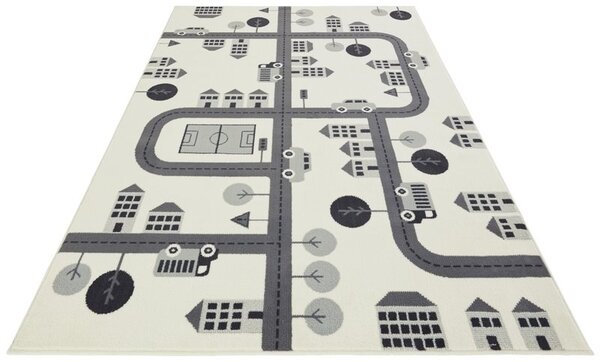 Kinderteppich - Adventures City Design Creme/grau Kinderteppich - Adventures City Design Creme/grau
