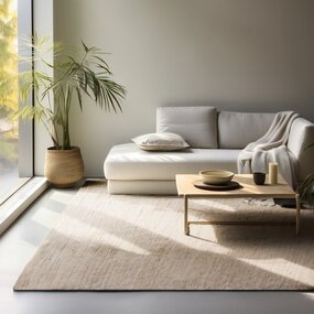 Jute-Wolle-Baumwolle-Teppich - Dhaka Natural Jute-Wolle-Baumwolle-Teppich - Dhaka Natural