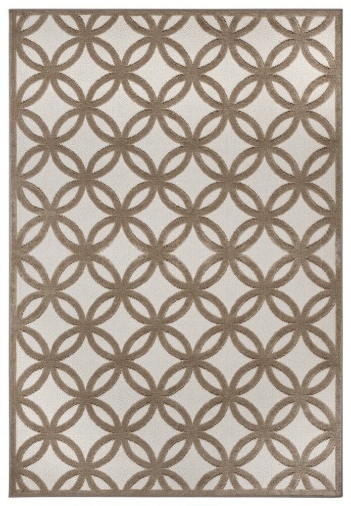 Modern Teppich - Circle Creme/braun Modern Teppich - Circle Creme/braun