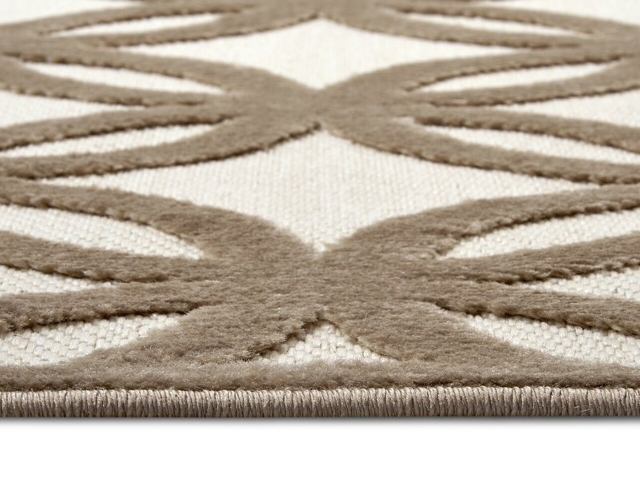 Modern Teppich - Circle Creme/braun Modern Teppich - Circle Creme/braun