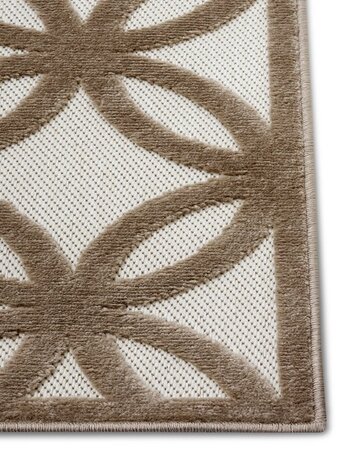 Modern Teppich - Circle Creme/braun Modern Teppich - Circle Creme/braun