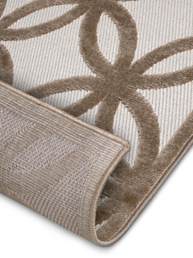 Modern Teppich - Circle Creme/braun Modern Teppich - Circle Creme/braun