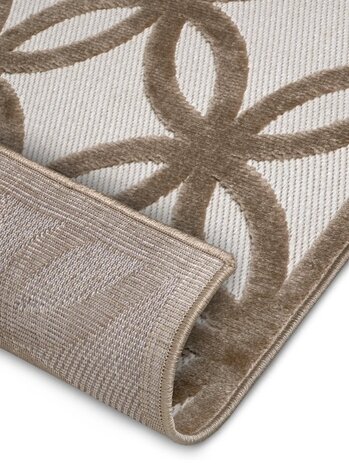 Modern Teppich - Circle Creme/braun Modern Teppich - Circle Creme/braun