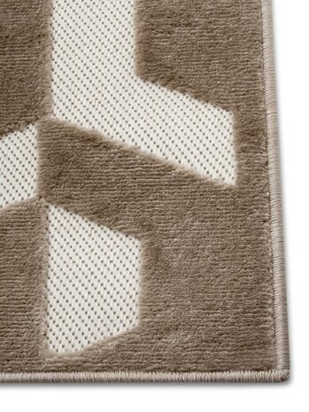 Modern Teppich - Hexa Creme/braun