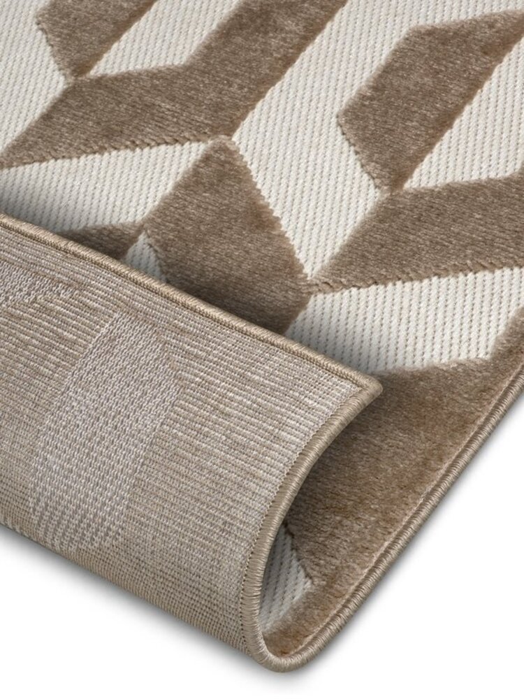 Modern Teppich - Hexa Creme/braun